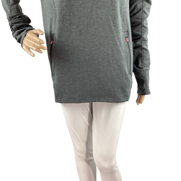 Under Armour Gray Funnel Neck Pullover Sweatshirt Medium - Picture 3 of 7